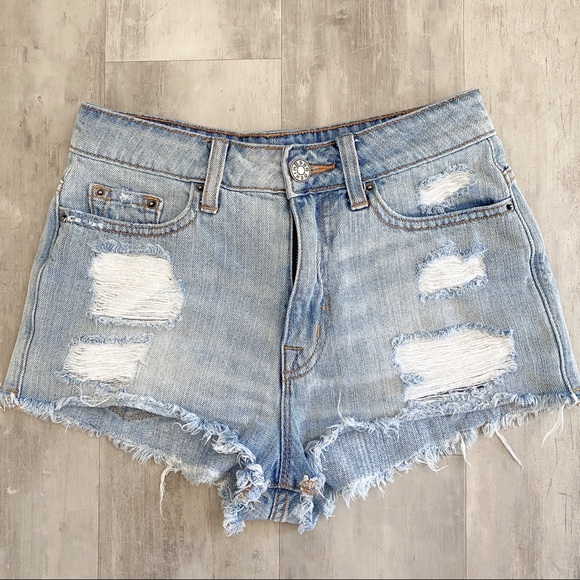 Distressed BDG High Rise DREE Cheeky Shorts, 25 - Picture 9 of 9